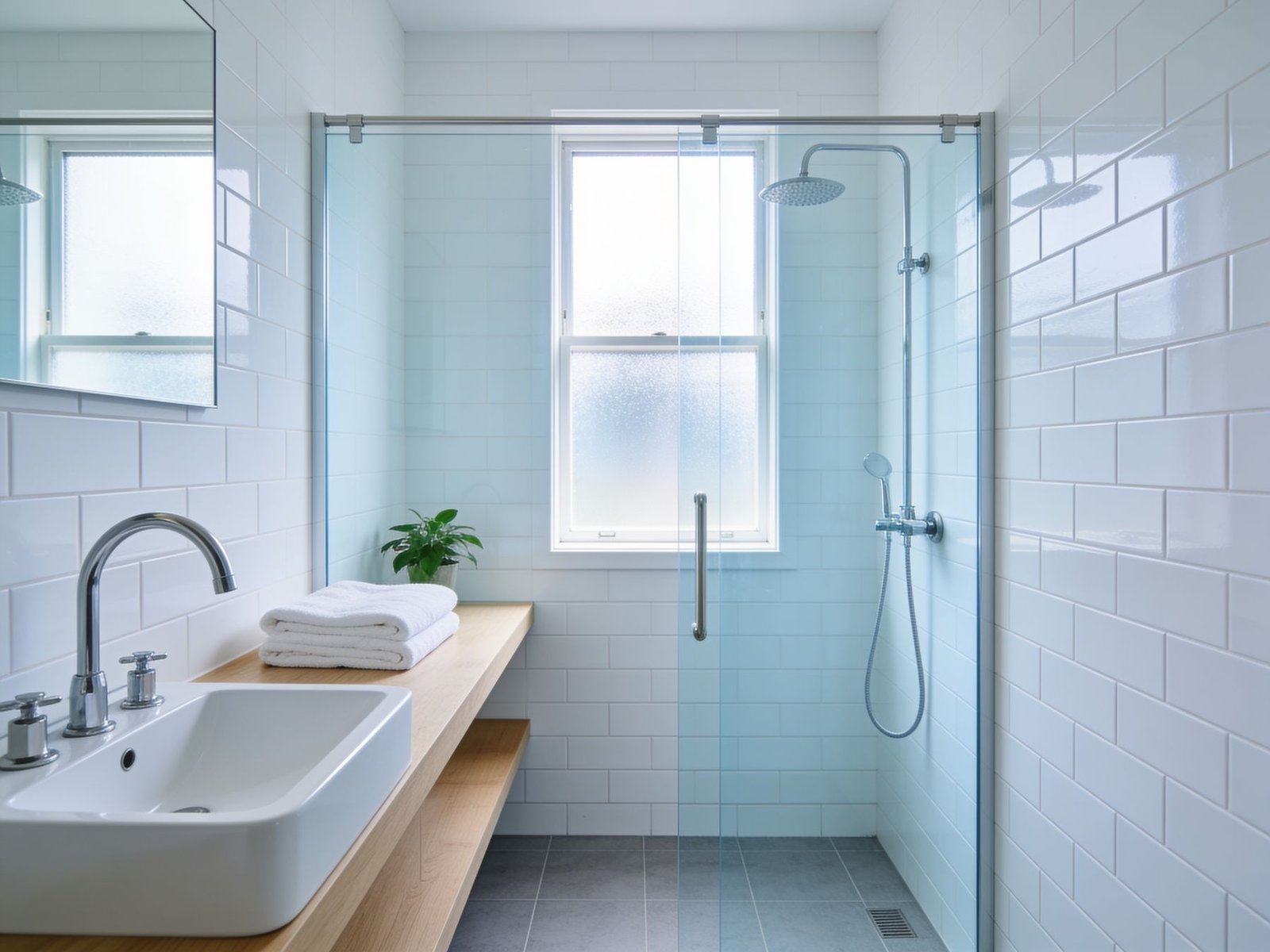 Freshly cleaned bathroom