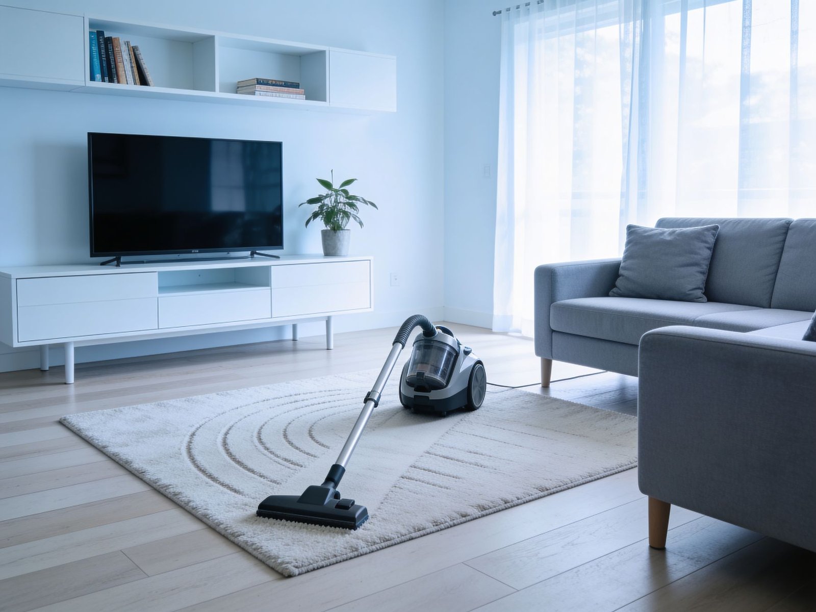 Freshly cleaned living room